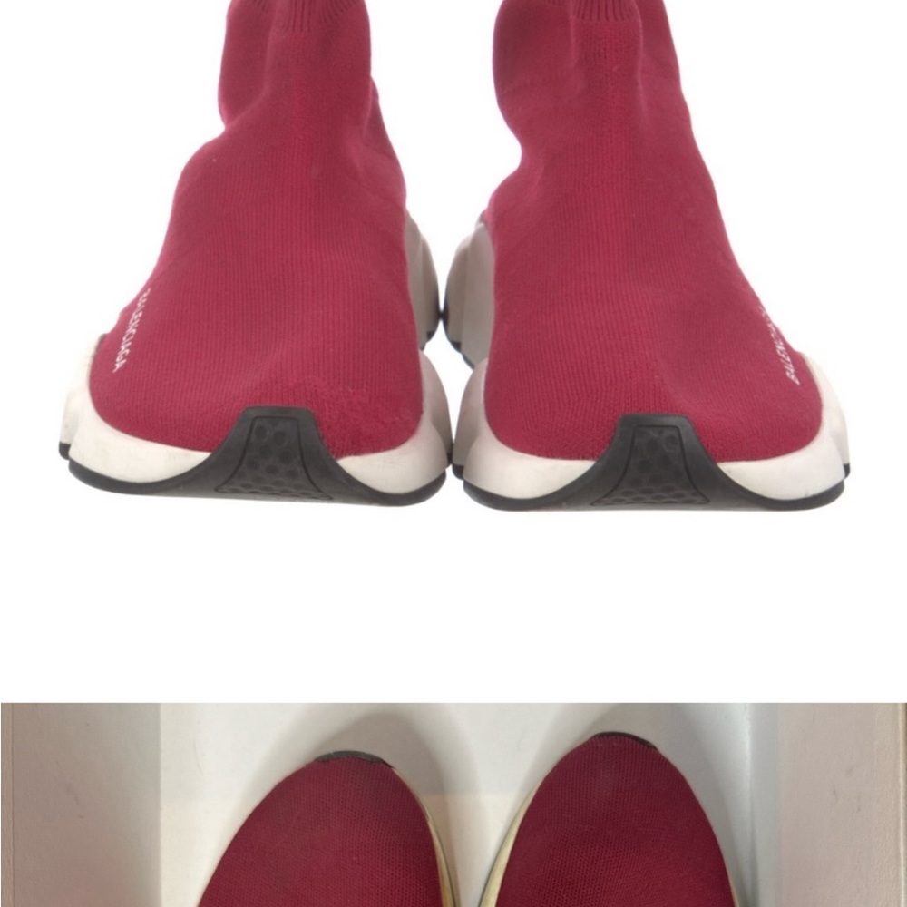 Balenciaga High Top Sock Sneaker Slip-on - Red - Women’s Size 41 EU/IT - Picture 5 of 11
